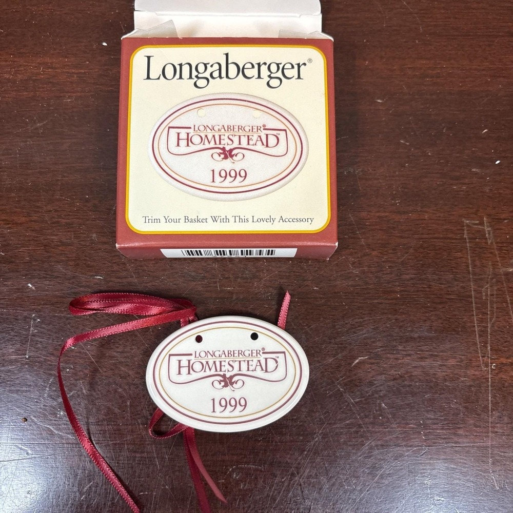 Longaberger HOMESTEAD 1999 Tie On  Ribbons  Item 37541 USA Retired
